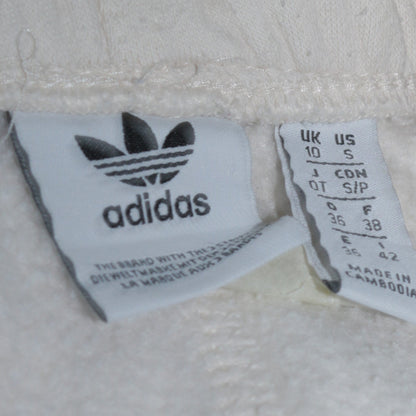 Womens UK Size 10 adidas Regular Fit Sweatpants White Trousers