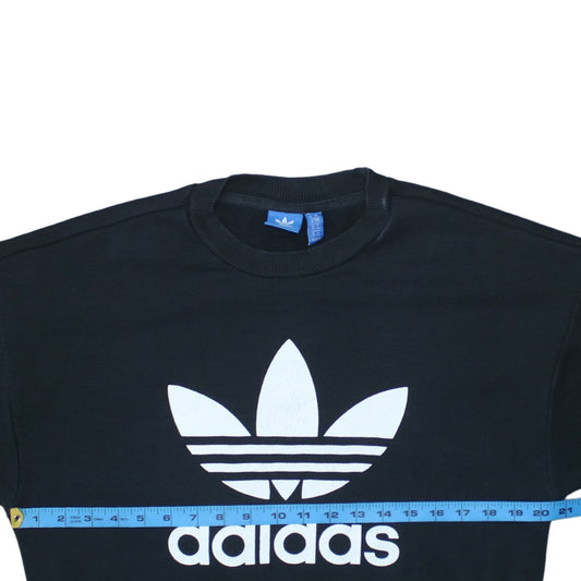 Womens UK Size 10 adidas Black Pullover Sweatshirt