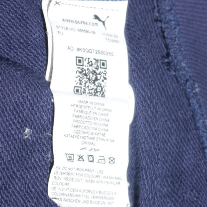 Mens UK Size S PUMA Blue Pullover Hoodie