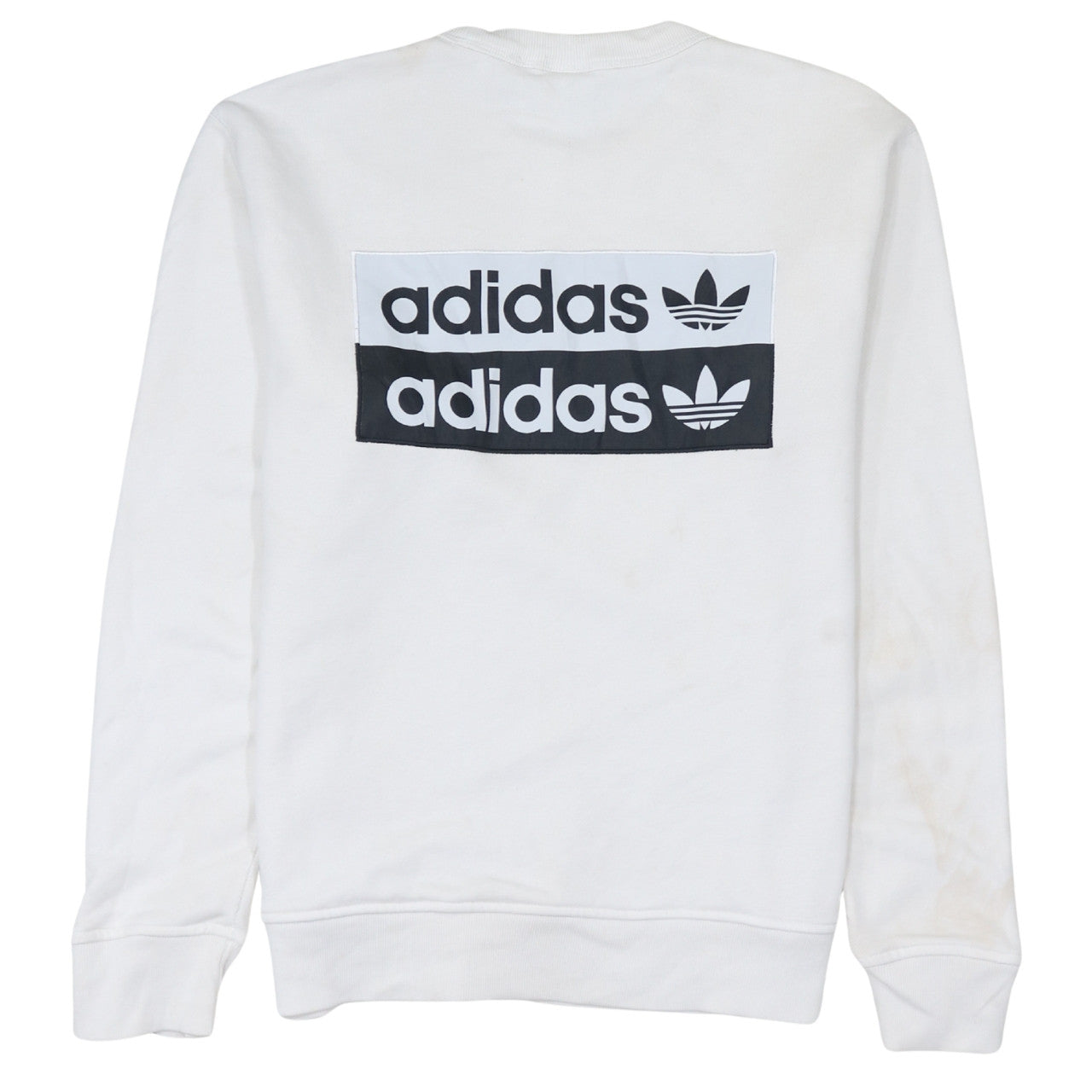 Mens UK Size S adidas White Pullover Sweatshirt