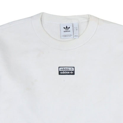 Mens UK Size S adidas White Pullover Sweatshirt