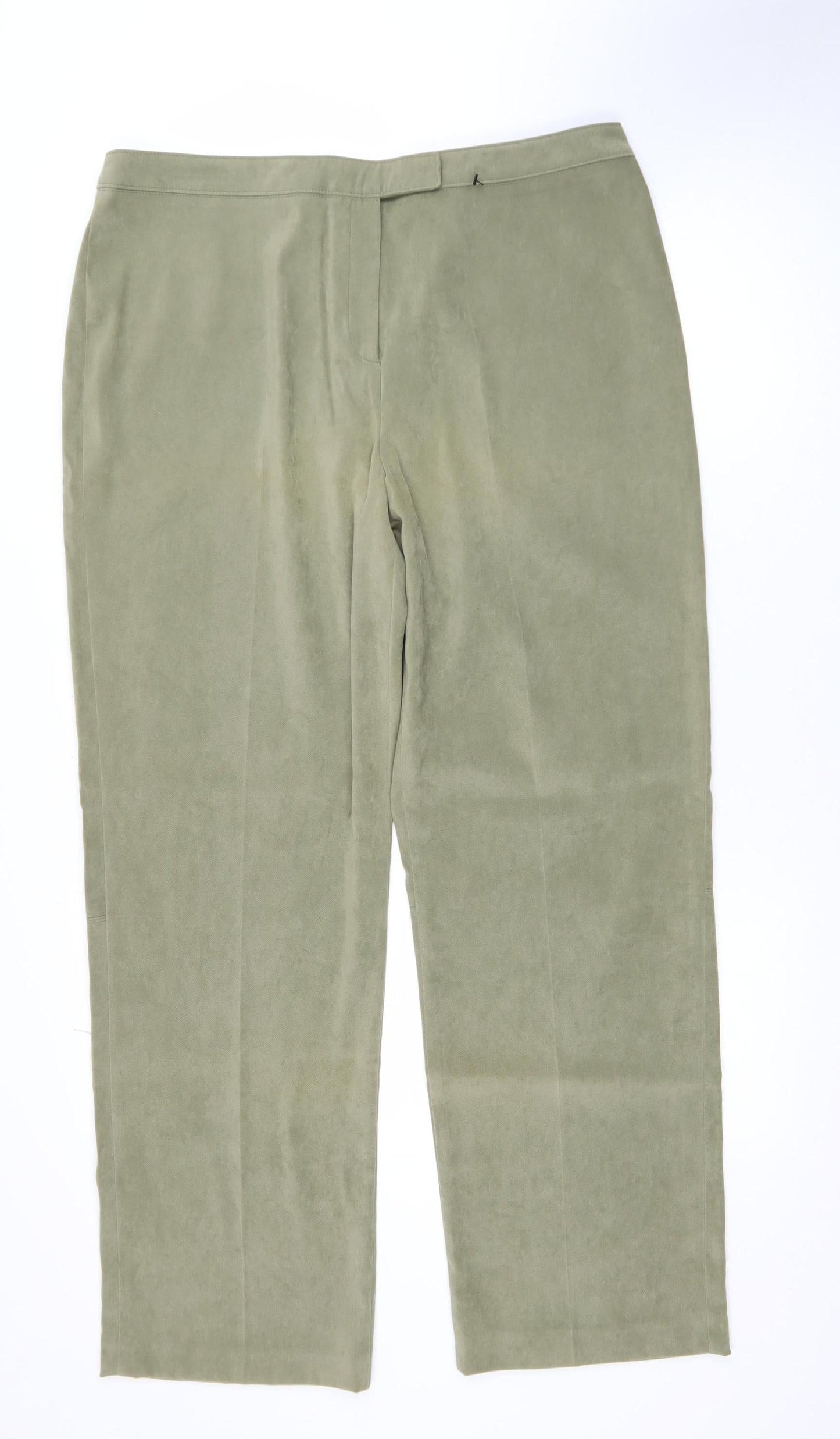 Womens UK Size 18 George Regular Fit Casual Workwear Green Trousers