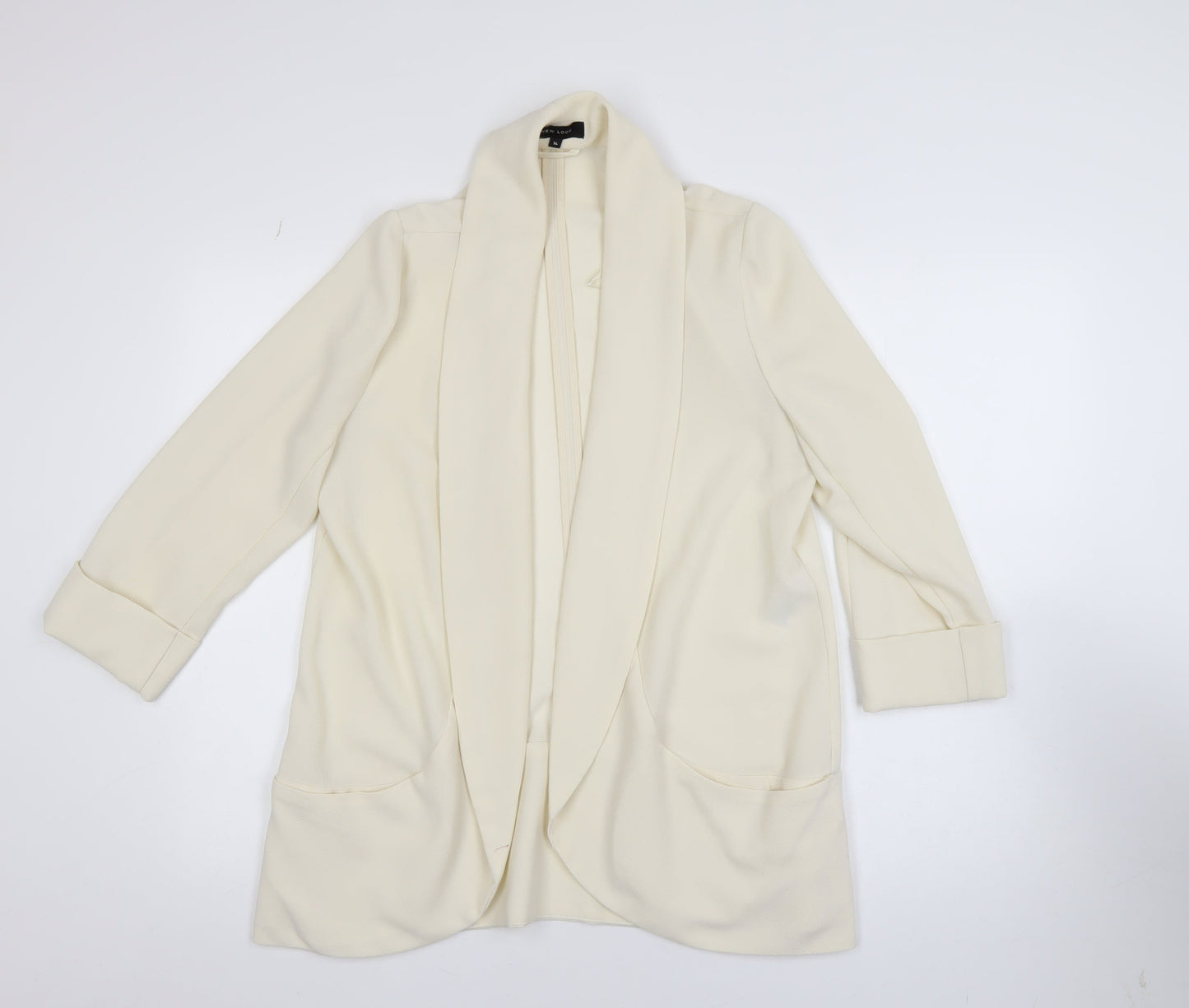 Womens UK Size 14 New Look Ivory Cardigan Jumper