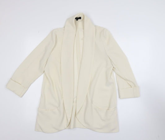 Womens UK Size 14 New Look Ivory Cardigan Jumper