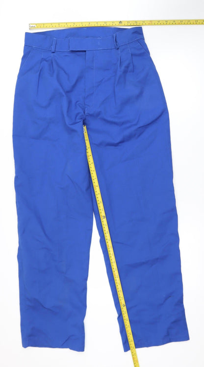 Work King Men Blue 32in Regular Fit Cargo Workwear Trousers