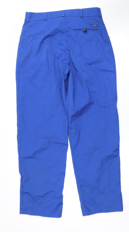 Work King Men Blue 32in Regular Fit Cargo Workwear Trousers