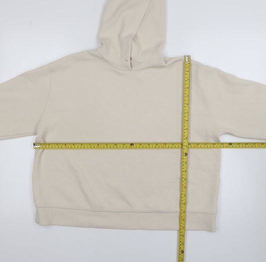 Womens UK Size M Zara Beige Pullover Hoodie