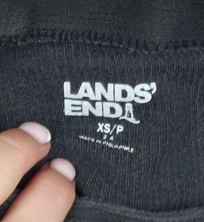 Womens UK Size XS Lands' End  Ankle Black Leggings