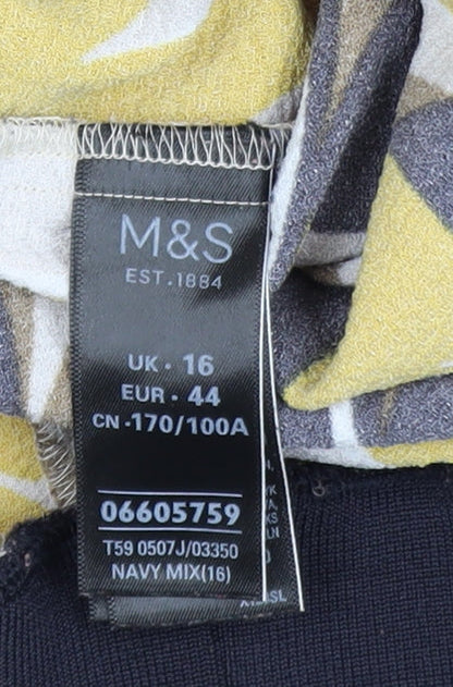 Womens UK Size 16 Marks and Spencer Multicoloured Bomber Jacket