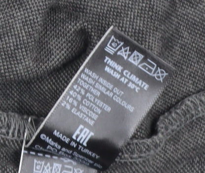 Marks and Spencer Women Black Check Shift Dress Size 14