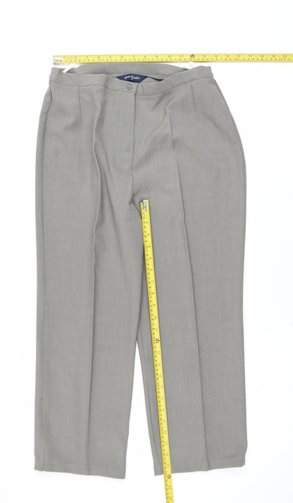 Womens UK Size 12 Sarah Hamilton Regular Fit Business Casual Workwear Grey Trous