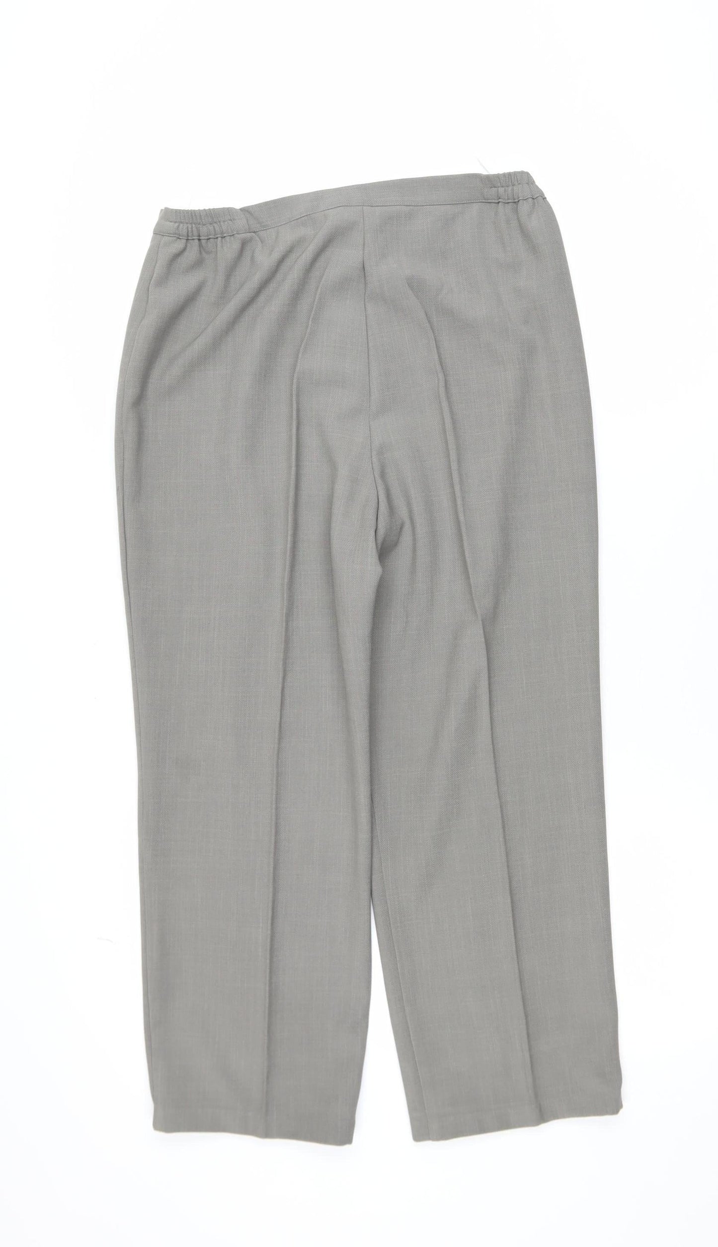 Womens UK Size 12 Sarah Hamilton Regular Fit Business Casual Workwear Grey Trous
