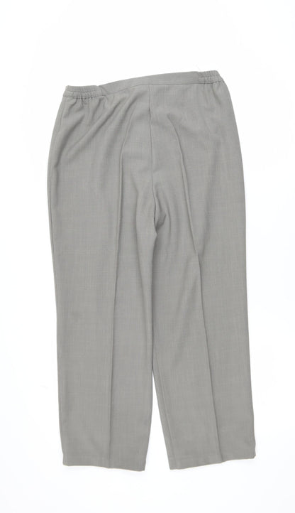 Womens UK Size 12 Sarah Hamilton Regular Fit Business Casual Workwear Grey Trous