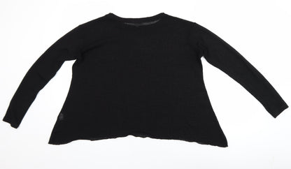 River Island Women’s Black Size 10 Crew Neck Long Sleeve Jumper