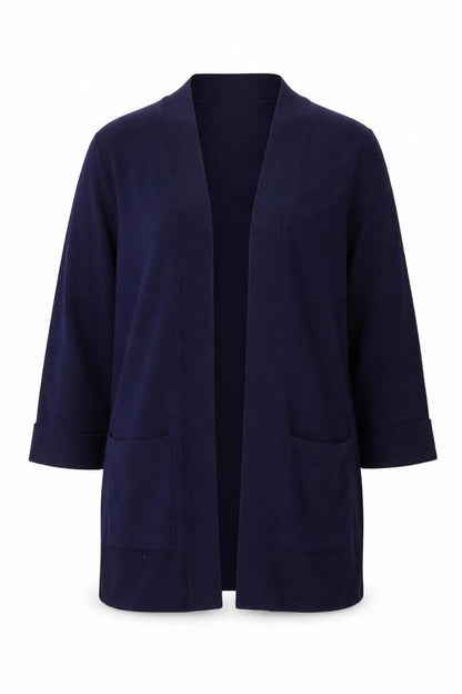 Jasper Conran Women’s Blue Knit Cardigan Size 16 Lightweight Open Front