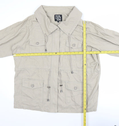 Womens UK Size 16 Debenhams Beige Military Jacket