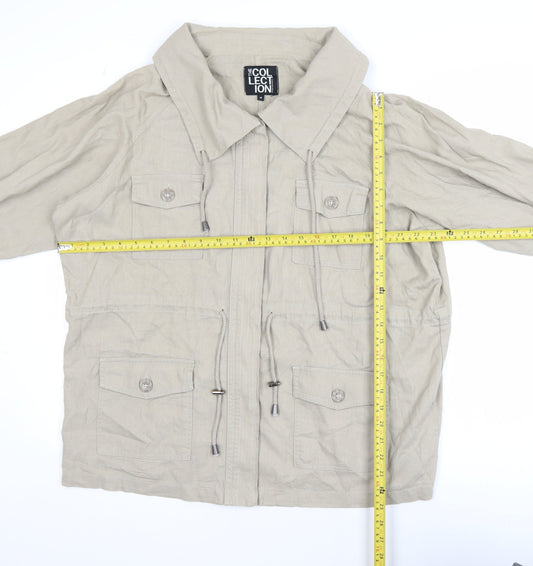 Womens UK Size 16 Debenhams Beige Military Jacket