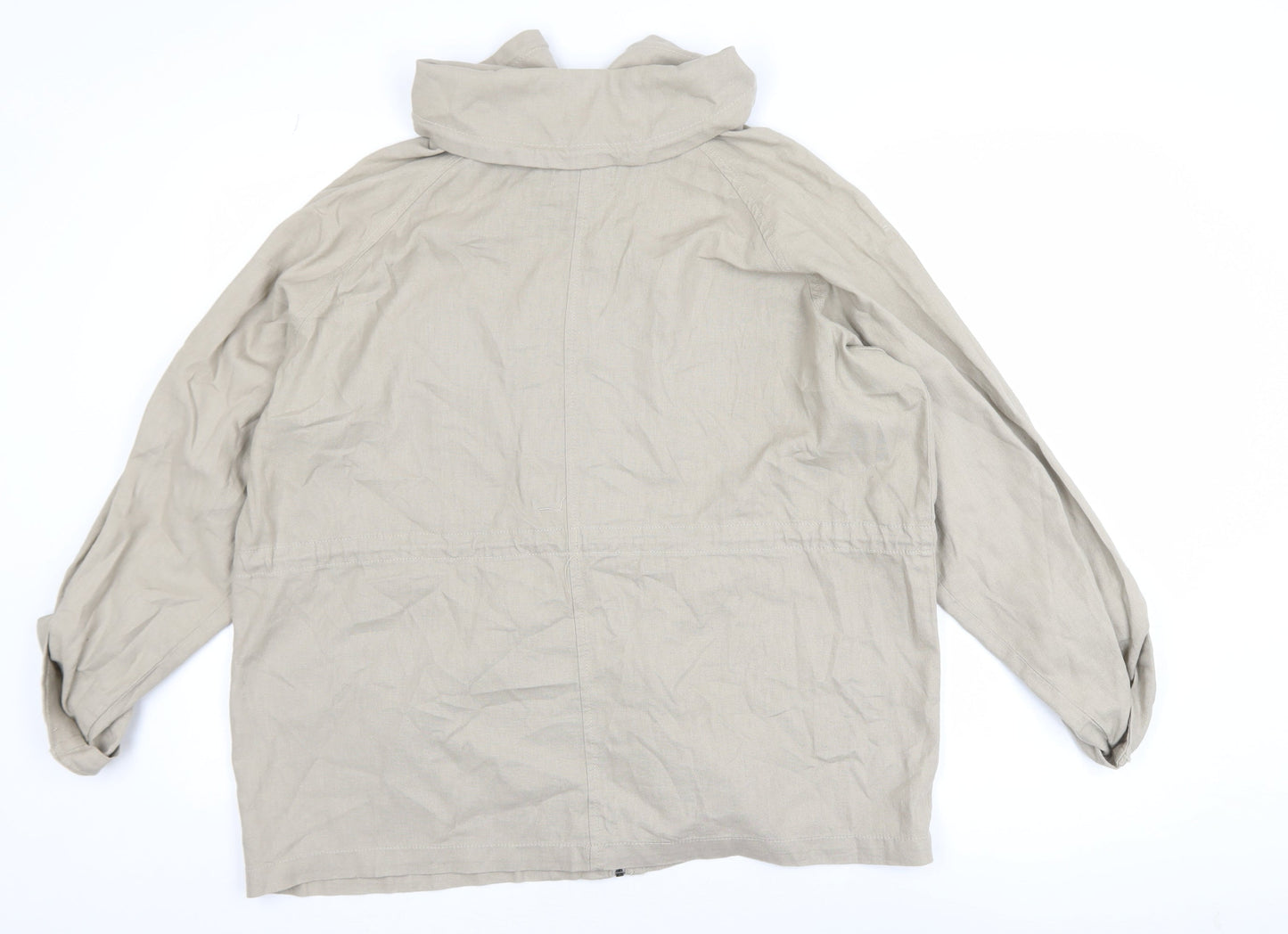 Womens UK Size 16 Debenhams Beige Military Jacket
