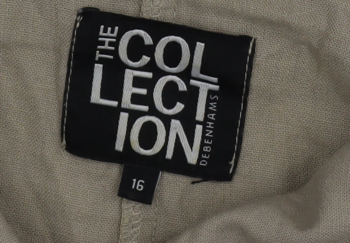 Womens UK Size 16 Debenhams Beige Military Jacket