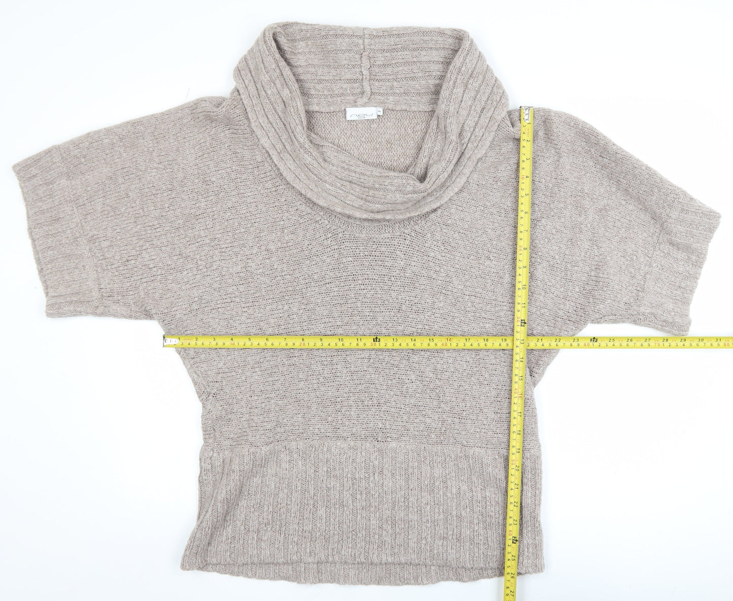 Womens UK Size 18 New Look Beige Pullover Jumper