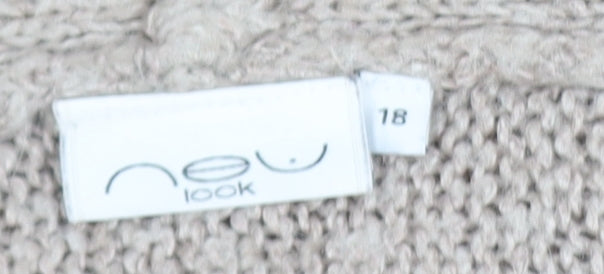 Womens UK Size 18 New Look Beige Pullover Jumper