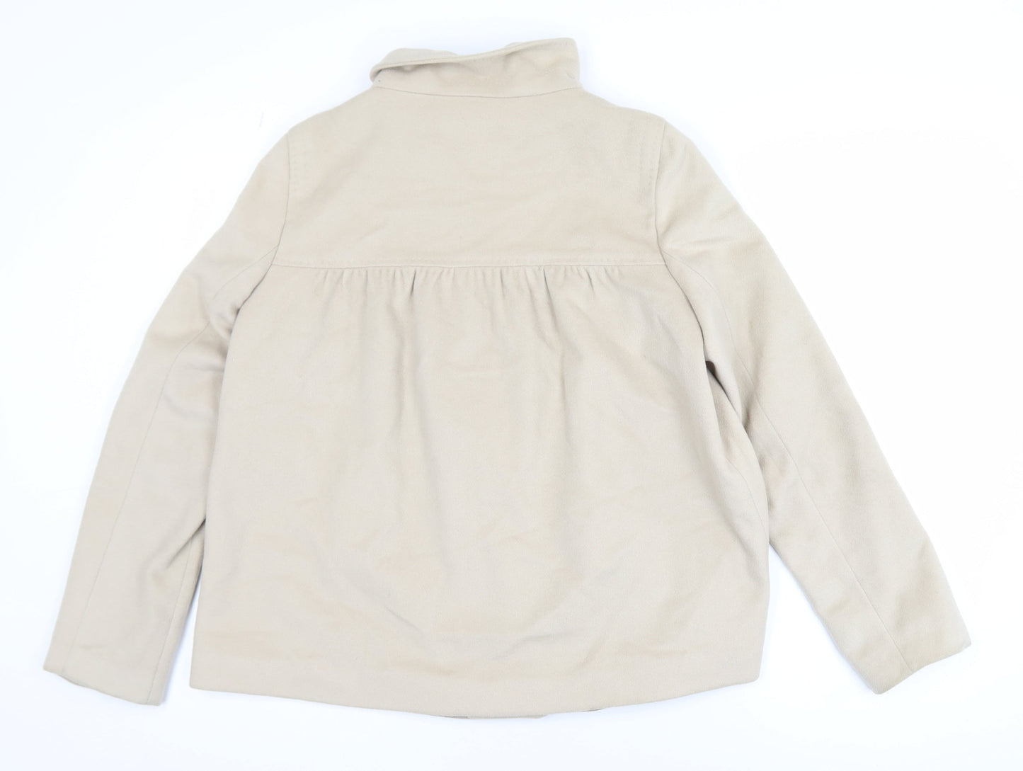 Womens UK Size 8 Zara Beige Overcoat