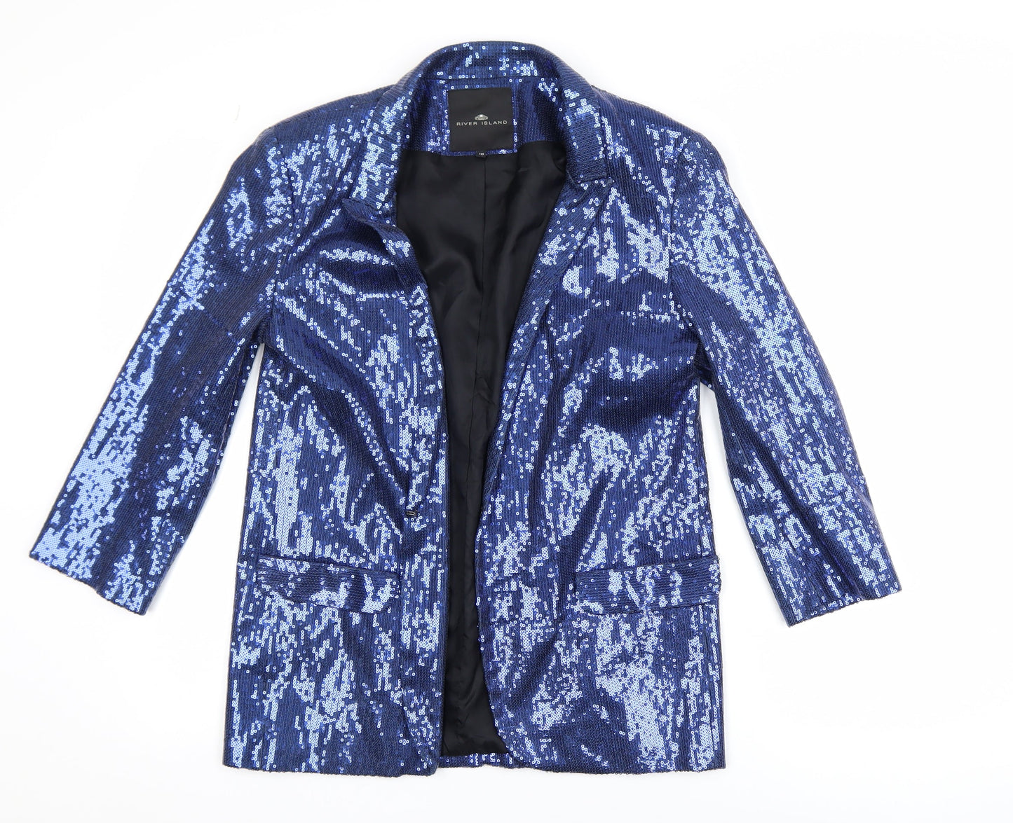 Womens UK Size 10 River Island Regular Blue Blazer