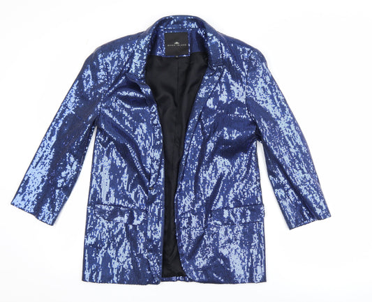 Womens UK Size 10 River Island Regular Blue Blazer