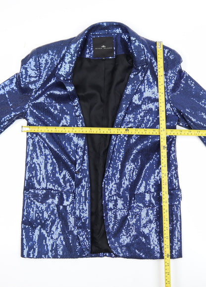 Womens UK Size 10 River Island Regular Blue Blazer