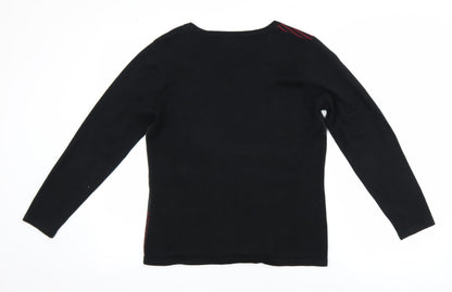 Mens UK Size S Chianti Black Pullover Jumper
