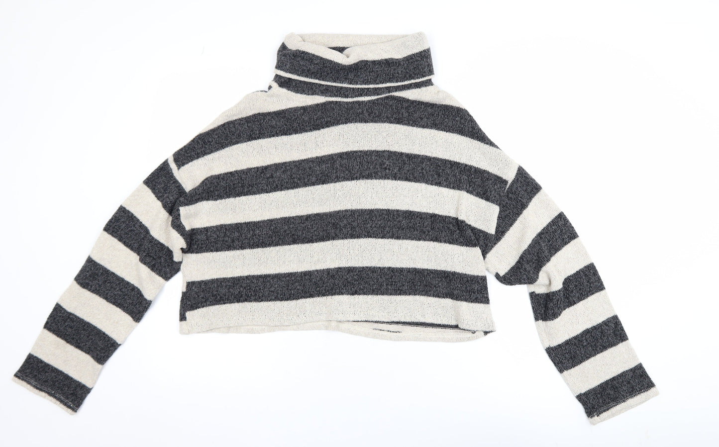 Womens UK Size L Pull&Bear Grey Pullover Jumper