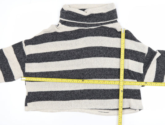 Womens UK Size L Pull&Bear Grey Pullover Jumper