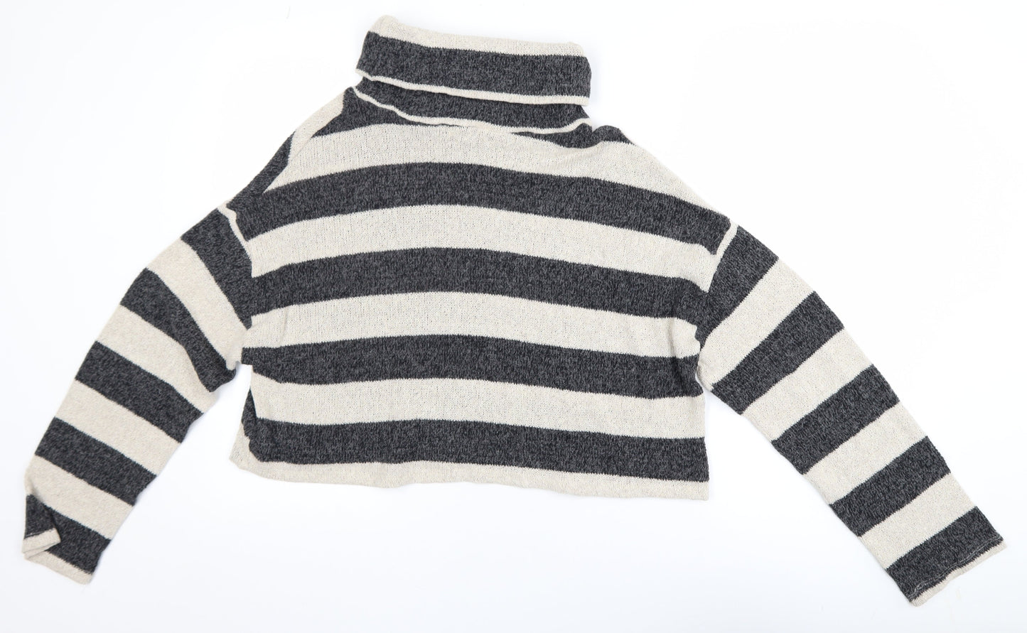 Womens UK Size L Pull&Bear Grey Pullover Jumper