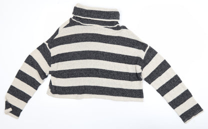 Womens UK Size L Pull&Bear Grey Pullover Jumper