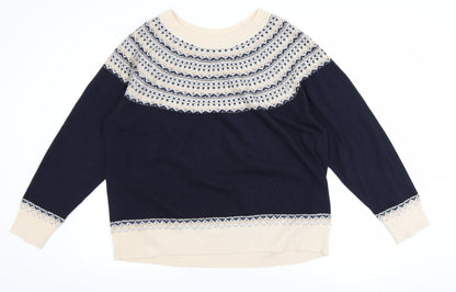 Womens UK Size L NEXT Blue Pullover Jumper