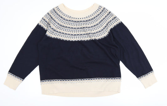 Womens UK Size L NEXT Blue Pullover Jumper