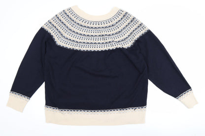 Womens UK Size L NEXT Blue Pullover Jumper