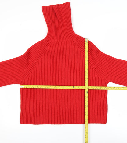 Womens UK Size S H&M Red Pullover Jumper