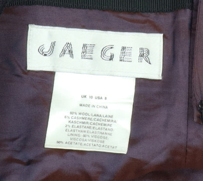 Womens UK Size 10 Jaeger Straight & Pencil Tweed Skirt