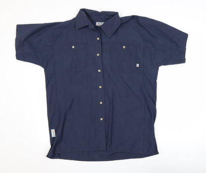 TOG24 Men's Blue Short Sleeve Button-Up Casual Shirt Size L