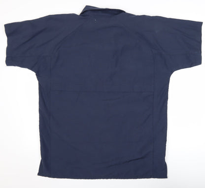 TOG24 Men's Blue Short Sleeve Button-Up Casual Shirt Size L