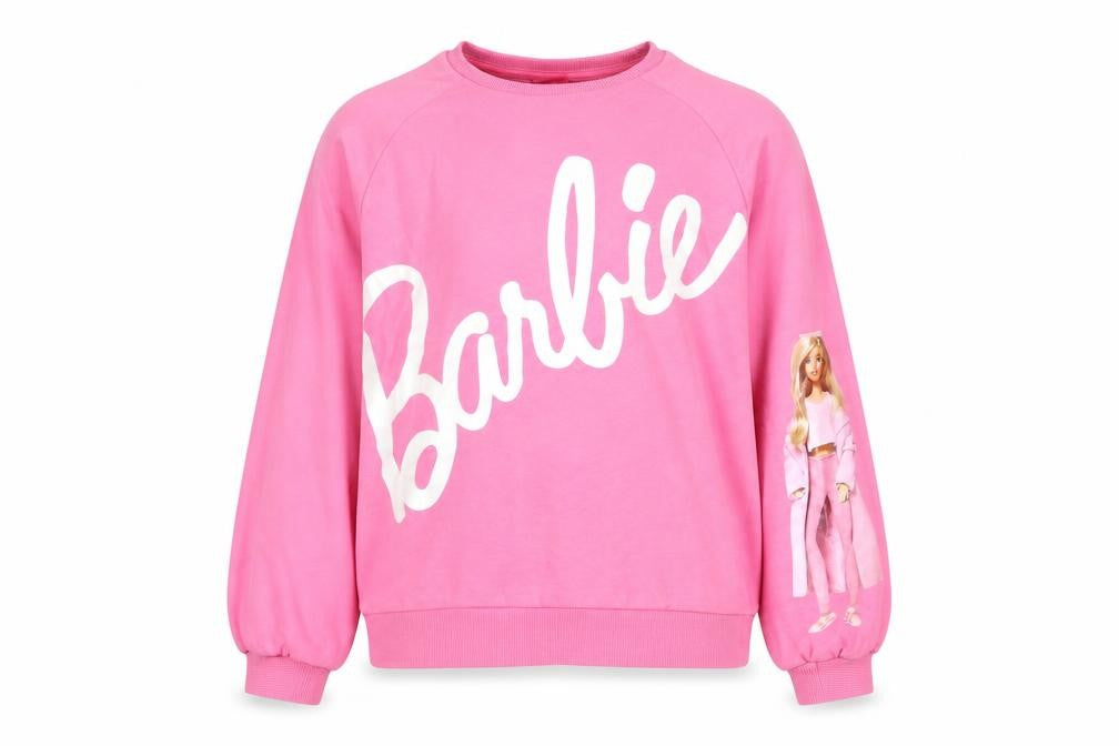 Girls UK Size 10 Years Barbie Pink Pullover Sweatshirt