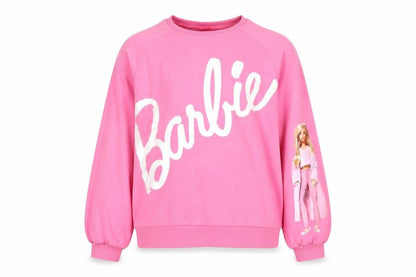 Girls UK Size 10 Years Barbie Pink Pullover Sweatshirt