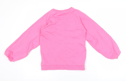 Girls UK Size 10 Years Barbie Pink Pullover Sweatshirt