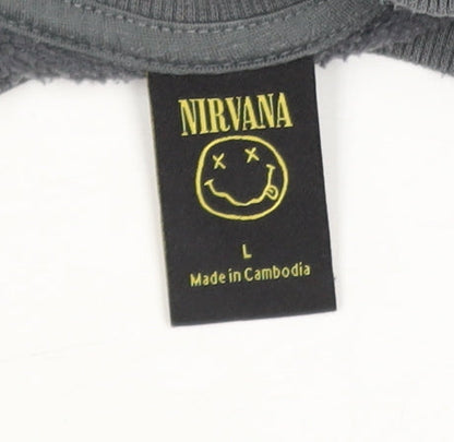 Womens UK Size L Nirvana Grey Pullover Sweatshirt