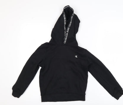 Boys UK Size 8 Years Calvin Klein Jeans Black Pullover Hoodie