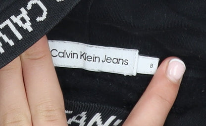 Boys UK Size 8 Years Calvin Klein Jeans Black Pullover Hoodie