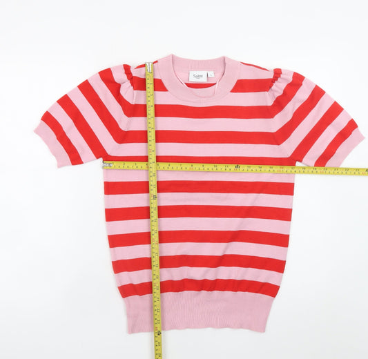 Womens UK Size S Saint Tropez Pink Pullover Jumper