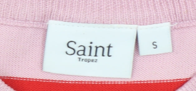Womens UK Size S Saint Tropez Pink Pullover Jumper