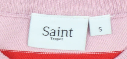 Womens UK Size S Saint Tropez Pink Pullover Jumper